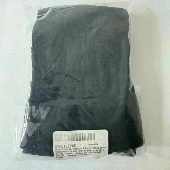 NWT MOJO Black compression socks, size 2XL - Picture 2 of 6